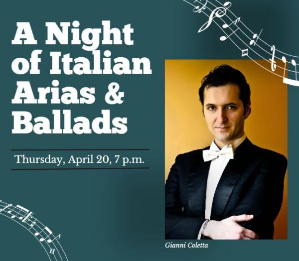 Image for event: A Night of Italian Arias and Ballads
